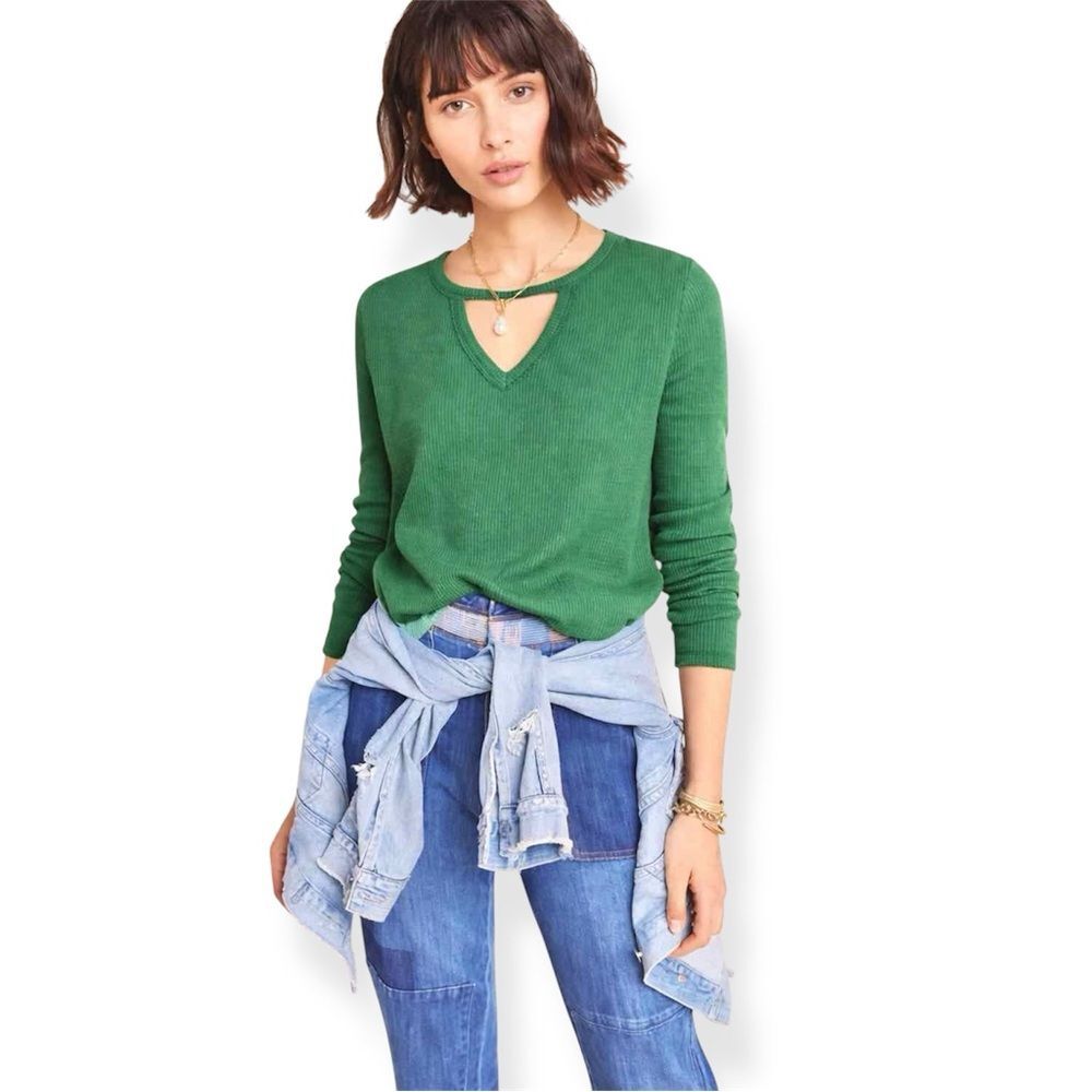NWOT Anthropologie T. La Waffle Thermal Knit ‘Nadia’ Long Sleeve Tunic Top